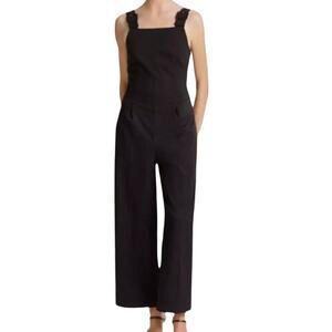 NWT Club Monaco Women's Overall Buckle Black Jumpsuit